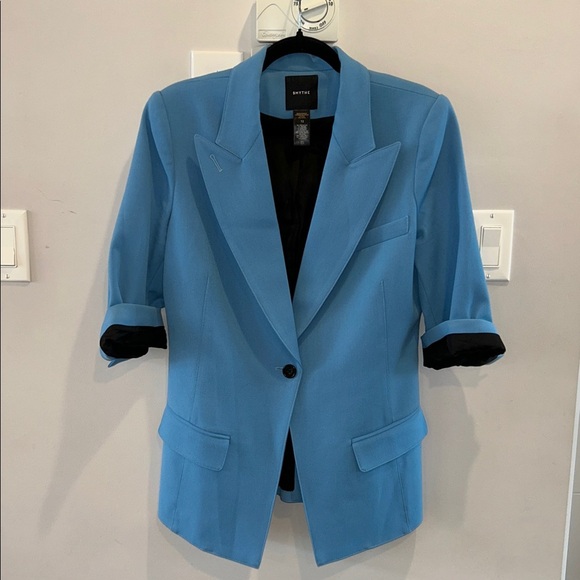 Smythe 3/4 Sleeve Blazer Cornflower Blue - Picture 10 of 13
